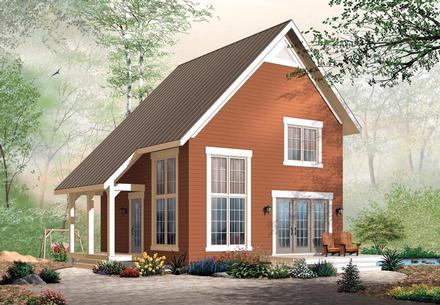Cabin Traditional Elevation of Plan 76149