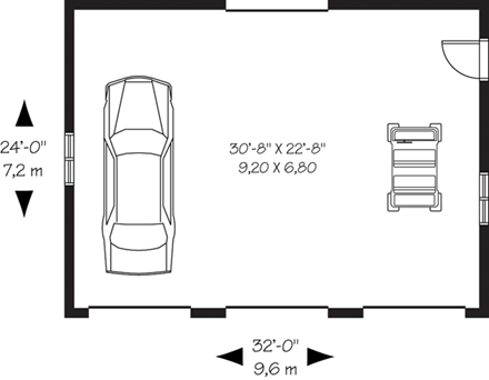 Garage Plan 76153 - 3 Car Garage First Level Plan