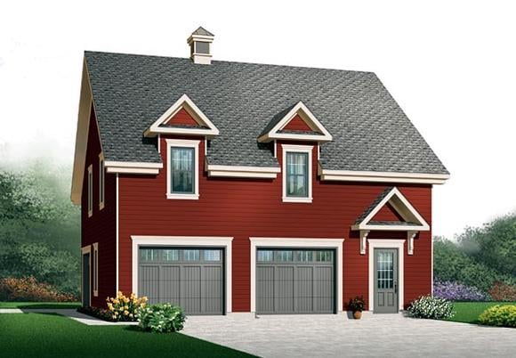 Garage Plan 76154 - 3 Car Garage Elevation