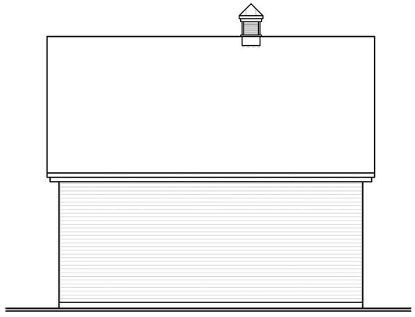 Traditional Rear Elevation of Plan 76154