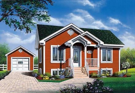 House Plan 76155 Elevation