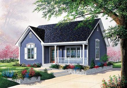 Ranch Traditional Elevation of Plan 76157