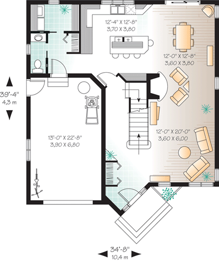 House Plan 76159 First Level Plan