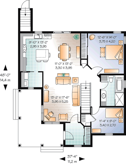 House Plan 76162 First Level Plan