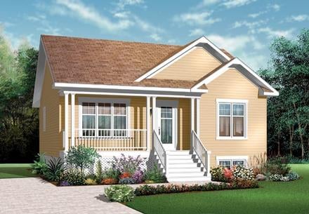 Bungalow Country Traditional Elevation of Plan 76183