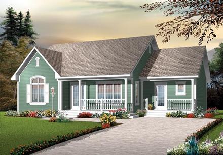 Bungalow Country Traditional Elevation of Plan 76184