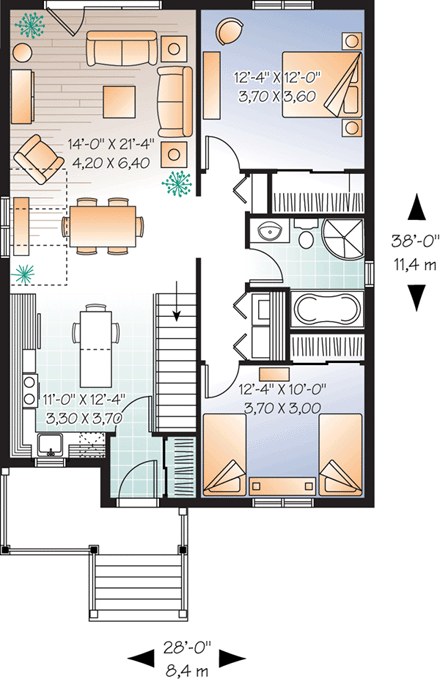 House Plan 76185 First Level Plan