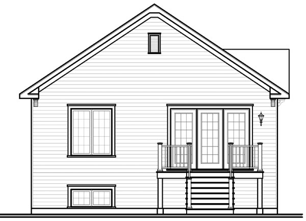  Rear Elevation of Plan 76185