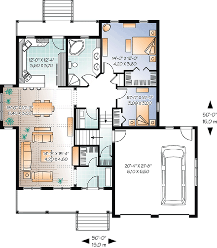 House Plan 76198 First Level Plan