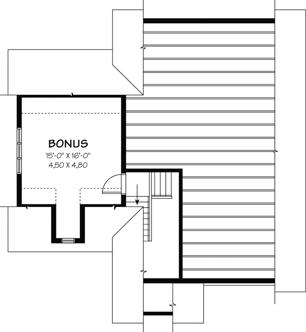 Bungalow Craftsman Level Two of Plan 76200