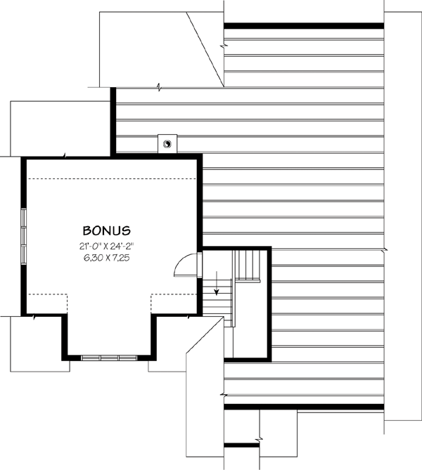 Bungalow Craftsman Level Two of Plan 76202