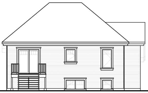  Rear Elevation of Plan 76206