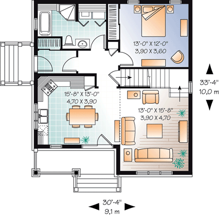 House Plan 76214 First Level Plan