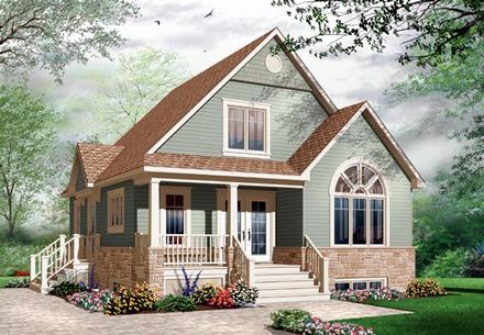 Country Craftsman Elevation of Plan 76214