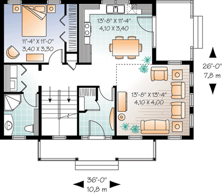 House Plan 76216 First Level Plan