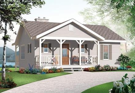 Bungalow Country Elevation of Plan 76228