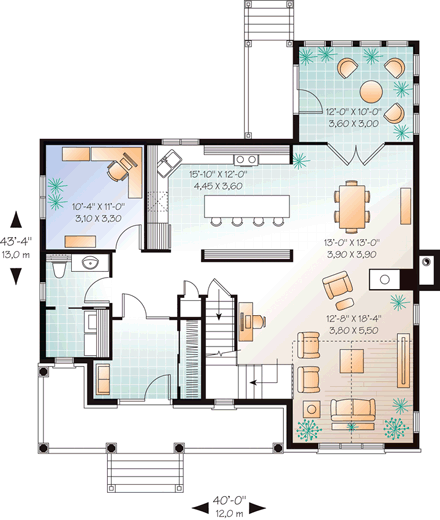House Plan 76235 First Level Plan