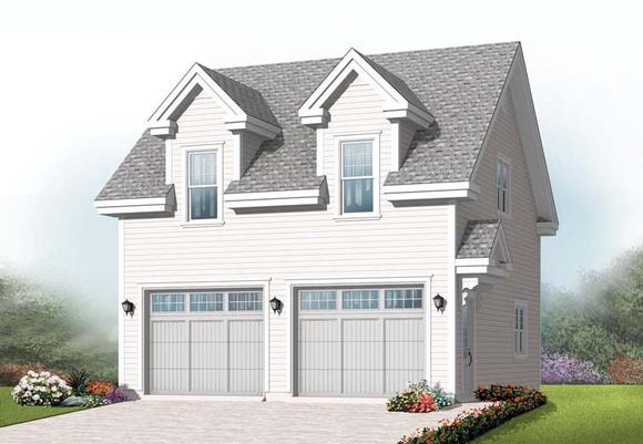 Garage Plan 76239 - 2 Car Garage Apartment Elevation