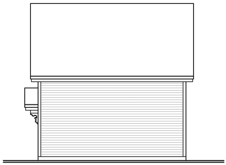 Traditional Rear Elevation of Plan 76239