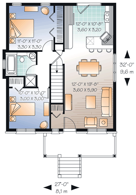 House Plan 76244 First Level Plan