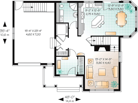 House Plan 76266 First Level Plan