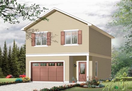 Garage Plan 76270 - 1 Car Garage Apartment Elevation