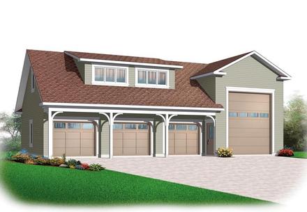 Garage Plan 76278 - 3 Car Garage Elevation