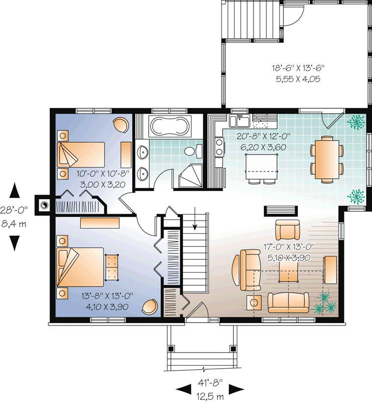 Cape Cod Craftsman Level One of Plan 76281