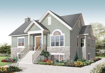 Cape Cod Craftsman Elevation of Plan 76281