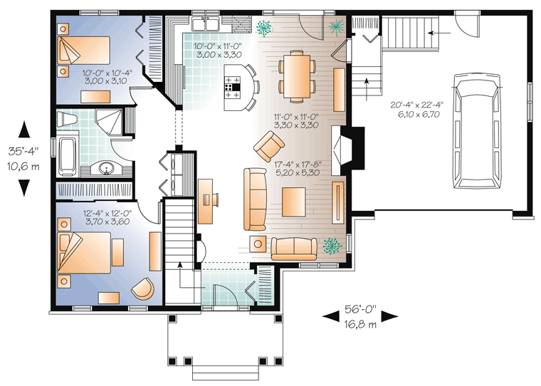 Craftsman Level One of Plan 76291