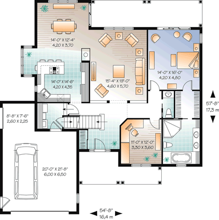 House Plan 76295 First Level Plan