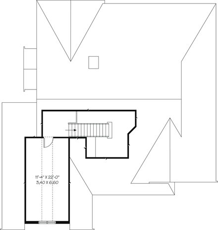 House Plan 76295 Second Level Plan