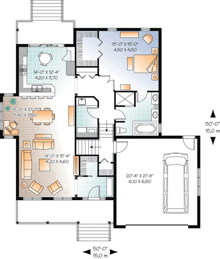House Plan 76297 First Level Plan