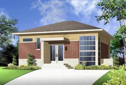 Contemporary Modern Elevation of Plan 76299