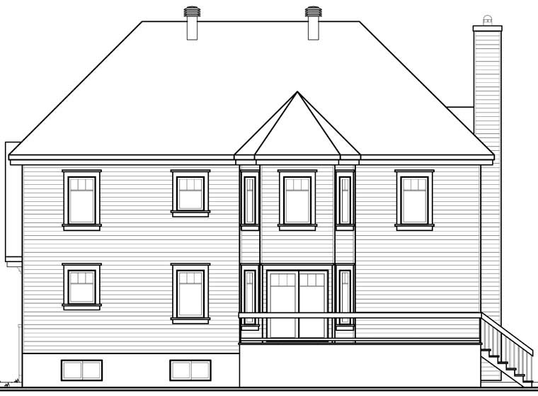  Rear Elevation of Plan 76306