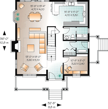 House Plan 76309 First Level Plan