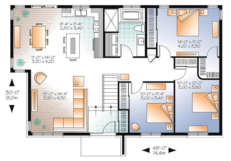 Contemporary Level One of Plan 76315