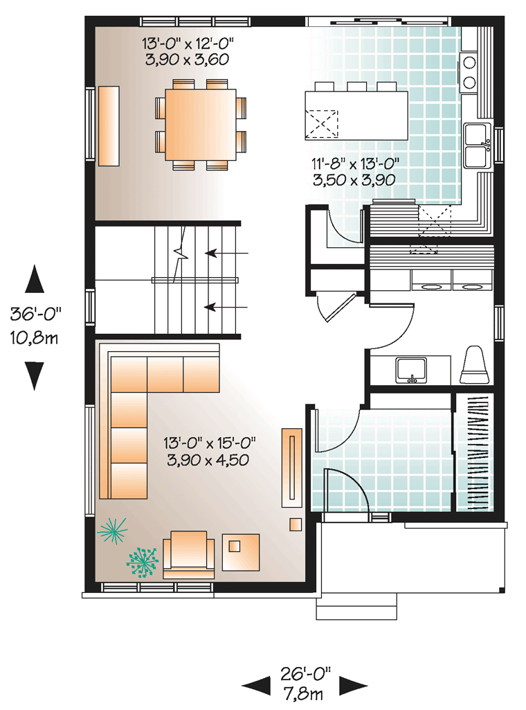 Contemporary Modern Level One of Plan 76316