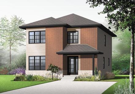 Contemporary Modern Elevation of Plan 76316