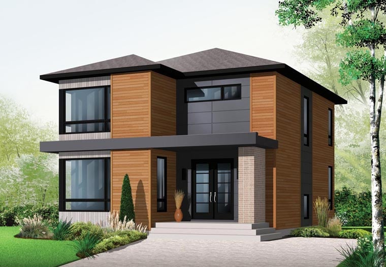 Modern Style House Plan 76317 with 1852 Sq Ft 3 Bed 1 