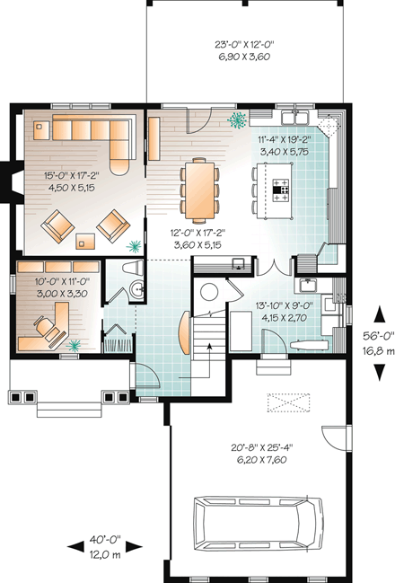House Plan 76321 First Level Plan