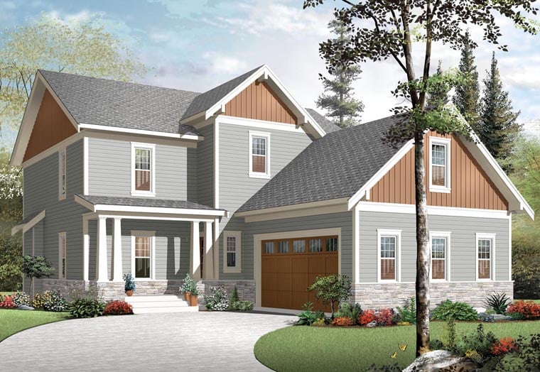 Plan 76321 | Craftsman Style with 3 Bed, 3 Bath, 2 Car Garage