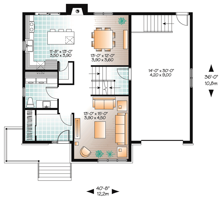 Contemporary Modern Level One of Plan 76324