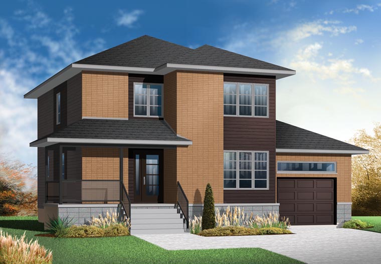Contemporary, Modern Plan with 1768 Sq. Ft., 3 Bedrooms, 3 Bathrooms, 1 Car Garage Picture 6
