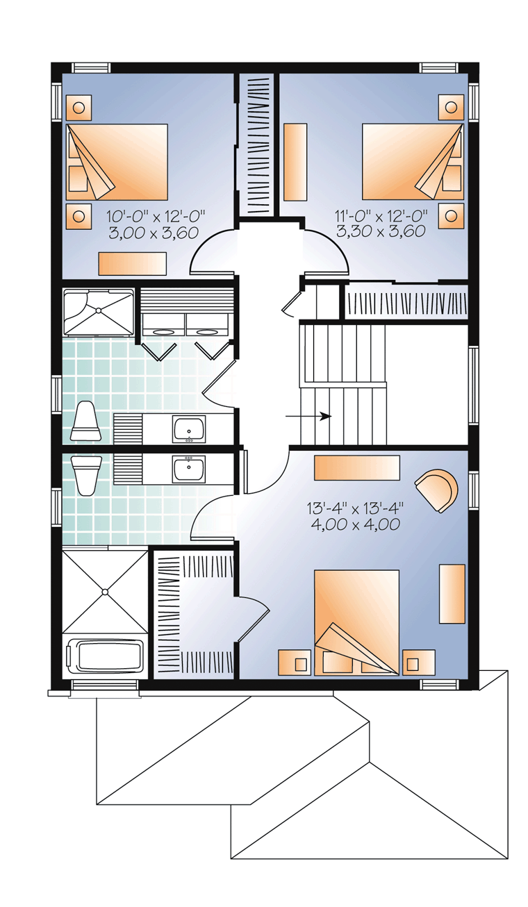 Contemporary Modern Level Two of Plan 76327