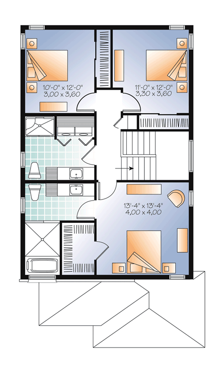 House Plan 76327 Second Level Plan