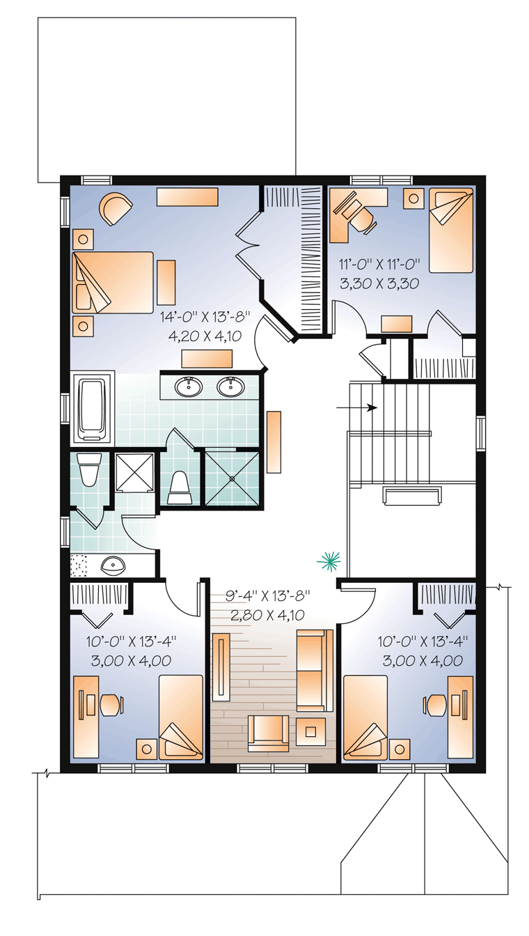 Country Craftsman Level Two of Plan 76328