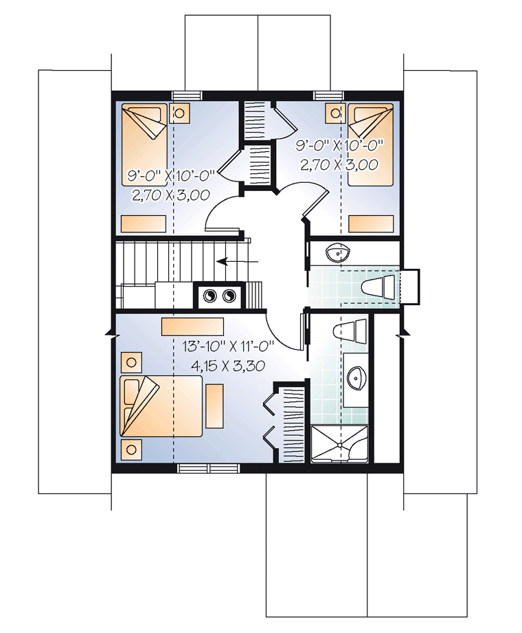 Cottage Level Two of Plan 76331