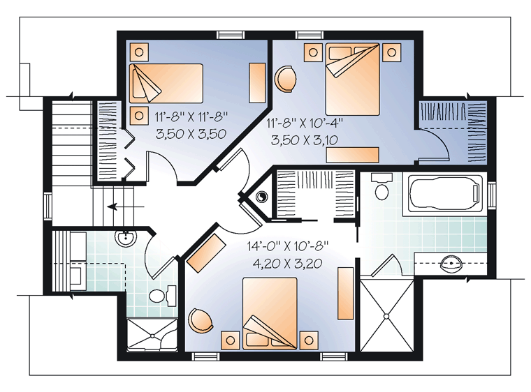 Cape Cod Cottage Craftsman Level Two of Plan 76333