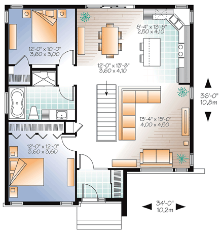 House Plan 76346 First Level Plan